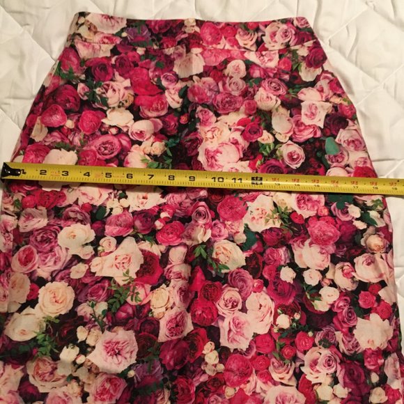 kate spade Rose Print Pencil Skirt size 2 nwot - Picture 9 of 16
